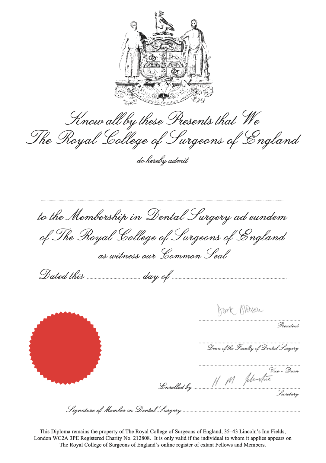 2026英格兰皇家外科学院牙外科学院儿童口腔医学专科课程正式发布